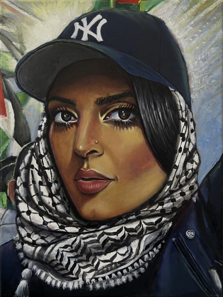 **painting** Nerdeen, Within Our Lifetime, 2022, Oil and Acrylic on Canvas. 18 x 24 inches