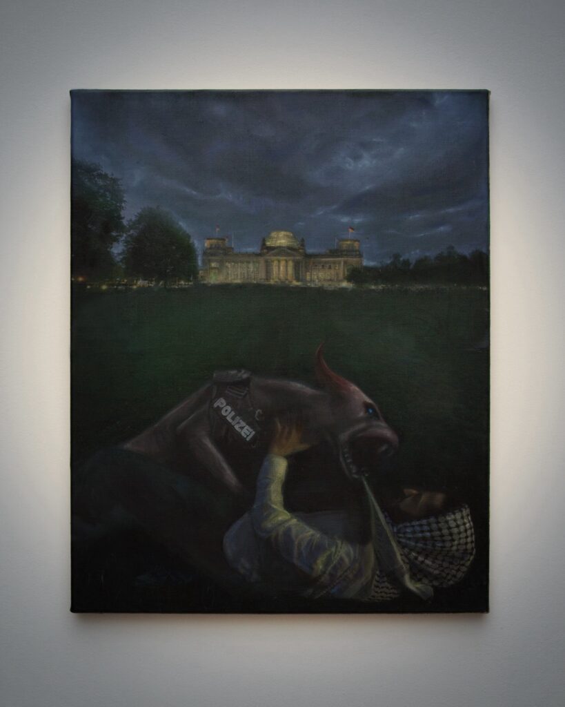 **painting**Deutsche Schuld (German Guilt) 2024 80 x 100 cm Acrylic and oil on canvas