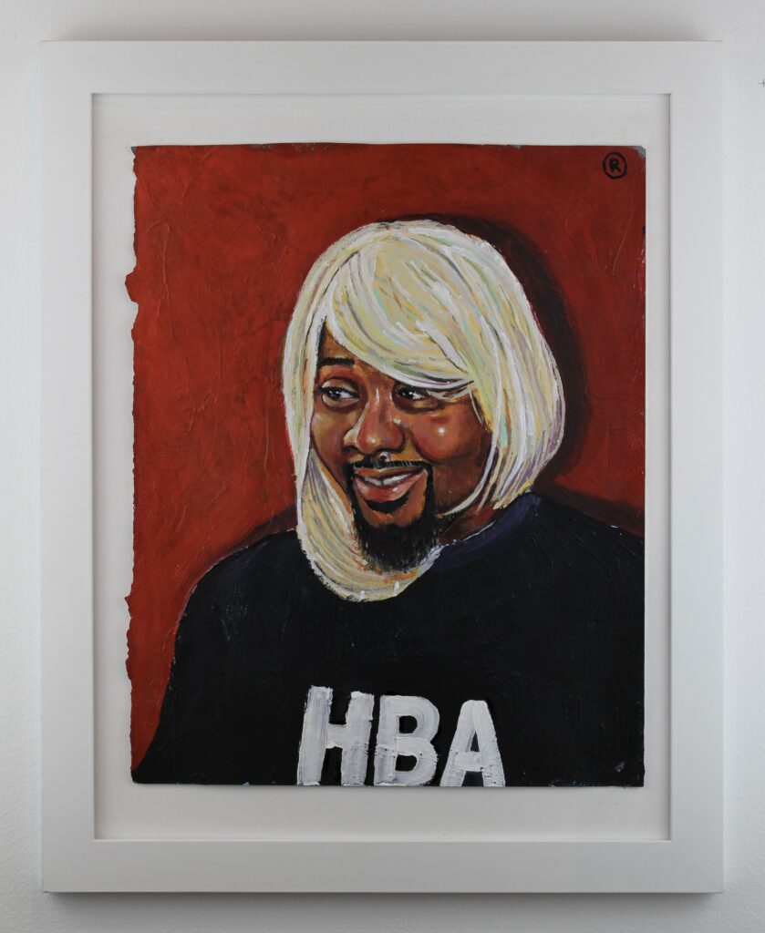 **painting** DJ Byrell the Great, 2021, Acrylic on Paper 12 x 17 inches